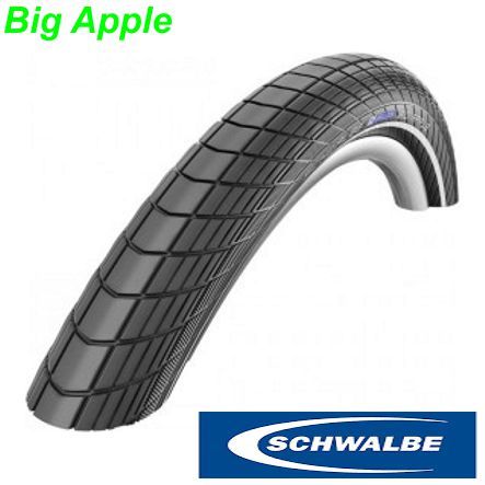 Reifen Schwalbe Big Apple HS430 28x2.00 50-622 sw-TwinSkin Refl. SBC
